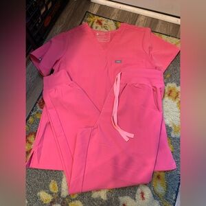 Pink Scrubs Set by Figs
